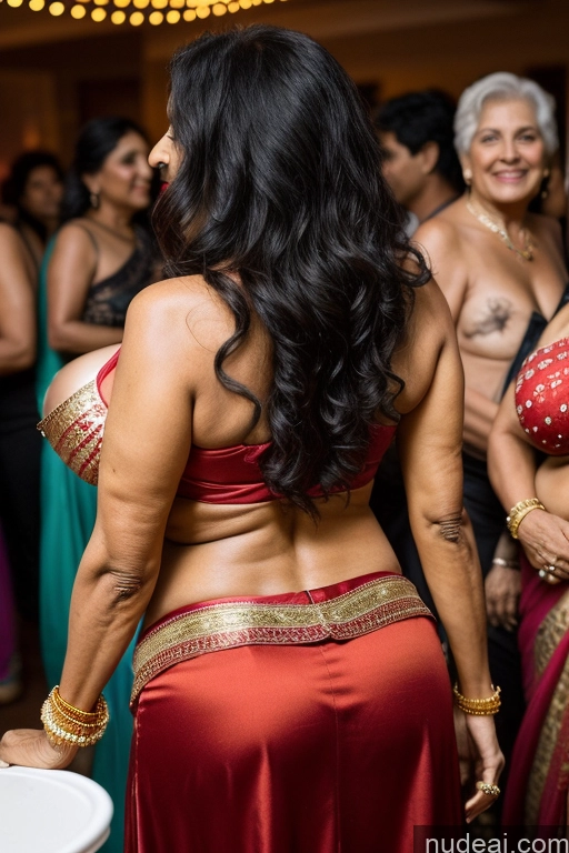 related ai porn images free for Busty Long Hair Indian Milf 70s Party Black Hair Two Gold Jewelry Detailed Back View Long Skirt