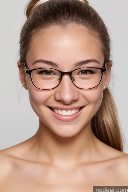 related ai porn images free for Woman 18 Happy Ponytail White Skin Detail (beta) Nude Bright Lighting Glasses Close-up View