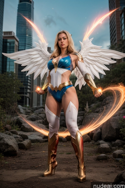 related ai porn images free for Mary Thunderbolt Powering Up Superhero Cosplay Neon Lights Clothes: Red Busty Small Tits Abs Science Fiction Style Dynamic View Muscular Superheroine Has Wings Fairer Skin