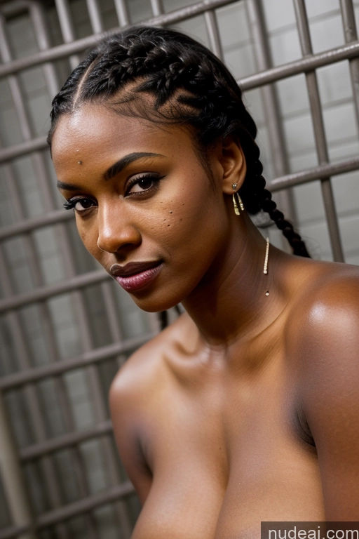 related ai porn images free for Lipstick Beautiful Dark Skin Sexy Face Black Hair Braided Front View Nude Alternative Bright Lighting Seductive Perfect Boobs 18 Skinny African Prison Two T-pose Simple Detailed Milf