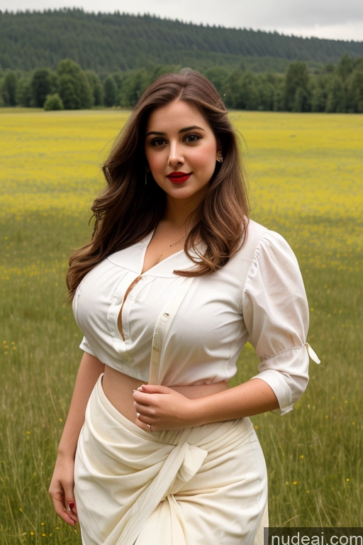 related ai porn images free for Dutch Blouse Sari Beautiful Lipstick Fairer Skin Meadow Busty Big Hips