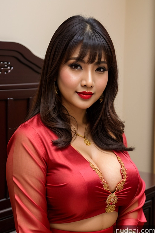 related ai porn images free for Chinese Blouse Sari Busty Lipstick Big Hips Bangs