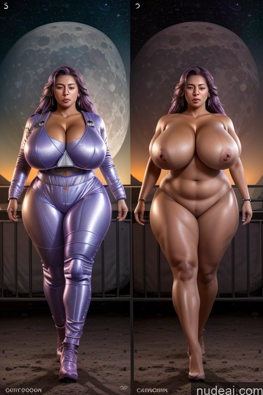 related ai porn images free for Busty Pubic Hair Tanned Skin Big Ass Huge Boobs Thick Muscular Big Hips Long Legs Short Orgasm Messy Purple Hair Latina Moon Front View Space Suit Bright Lighting Woman 20s Chubby Abs Stargazing Onoff