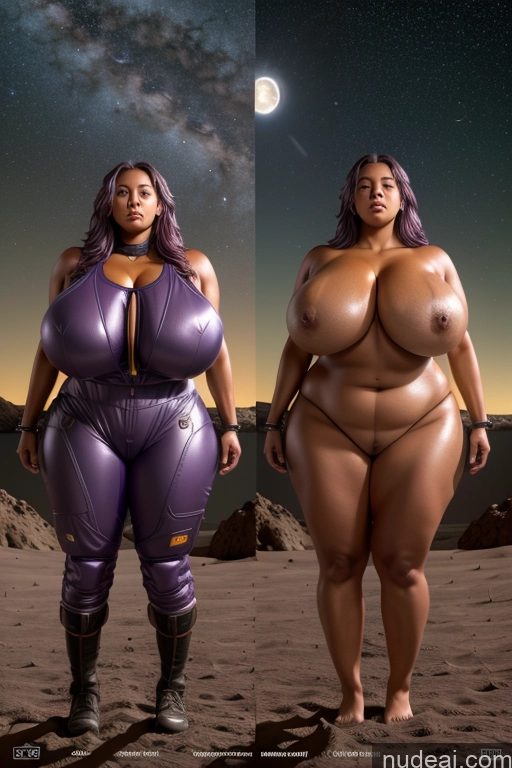 related ai porn images free for Busty Pubic Hair Tanned Skin Big Ass Huge Boobs Thick Muscular Big Hips Long Legs Short Orgasm Messy Purple Hair Latina Moon Front View Space Suit Bright Lighting Woman 20s Chubby Abs Stargazing Onoff