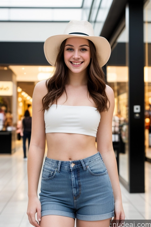 related ai porn images free for Fairer Skin 18 White One Brunette Straight Front View Jeans Topless Happy Hat Mall