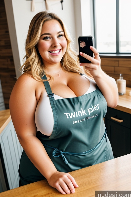 related ai porn images free for Thick Chubby Fat Blonde 30s Happy Massage Mirror Selfie Hip Hop Busty Huge Boobs Apron Topless One Transparent Restaurant