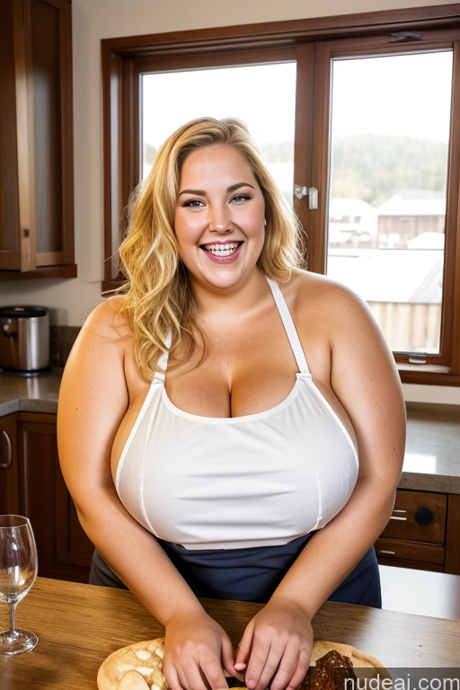 related ai porn images free for Huge Boobs Thick Chubby Fat 30s Laughing Happy Blonde Apron Restaurant One Topless Blowjob Busty Tall Short Woman