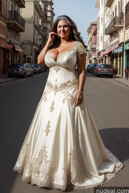 Milf One Busty Big Ass Long Hair Indian Cleavage 80s Brunette Street Haute Couture | Ball Gown