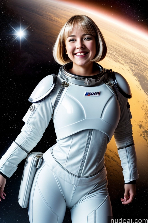 related ai porn images free for Woman Beautiful Big Ass Big Hips Happy Blonde Bobcut Front View Bright Lighting Detailed 20s Space Suit Sci-fi Armor One Swedish