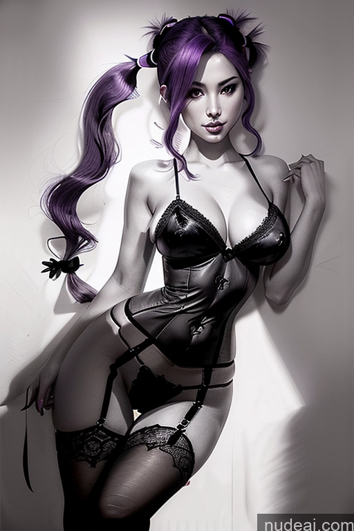 related ai porn images free for One Perfect Boobs Short Skinny Sexy Face Purple Hair Pigtails Asian Front View Stockings Detailed Hourglass 40s Charcoal