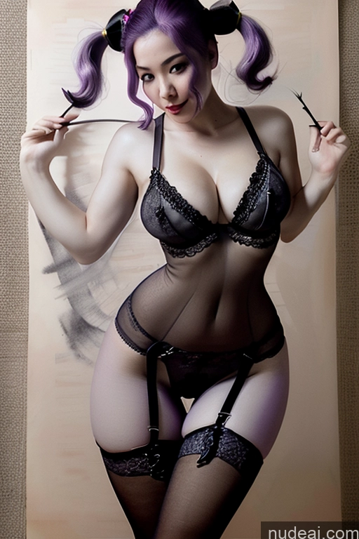 related ai porn images free for One Perfect Boobs Short Skinny Sexy Face Purple Hair Pigtails Asian Front View Stockings Detailed Hourglass 40s Charcoal