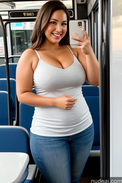 related ai porn images free for Woman 30s Busty Thick Chubby Beautiful Bus Satin One Mirror Selfie Front View Long Hair Happy