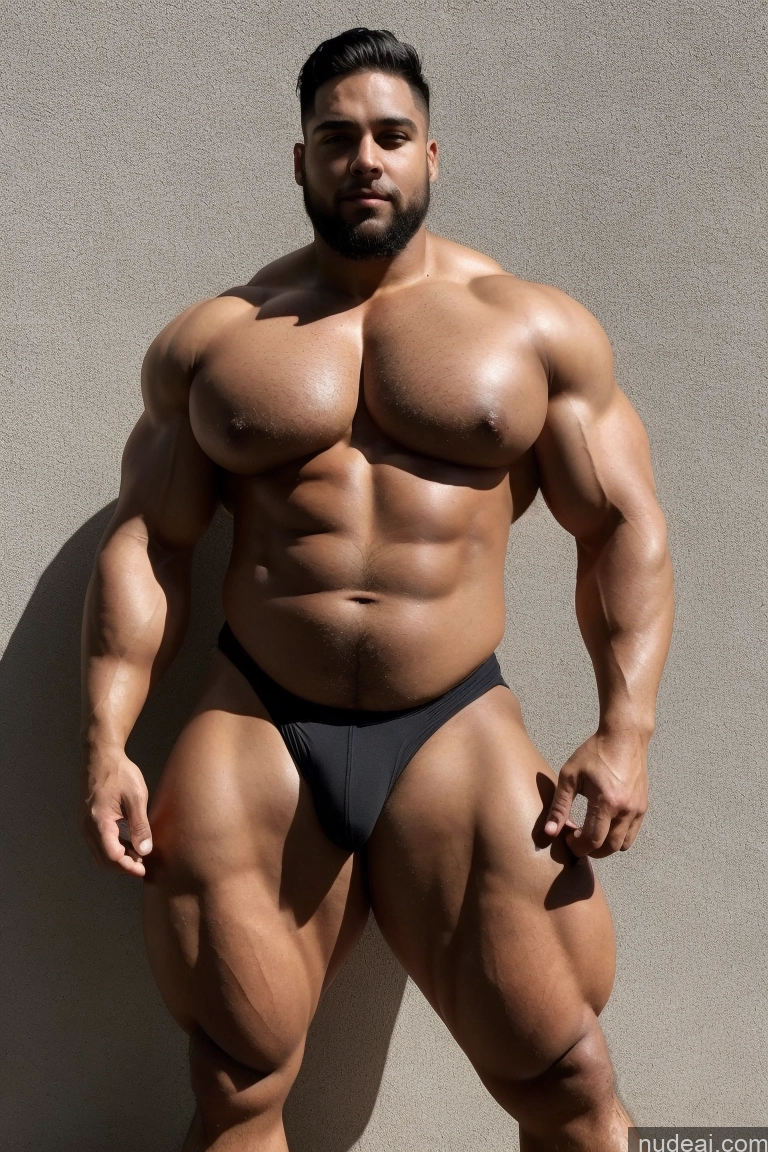 ai nude image of arafed man in a black underwear posing for a picture pics of Bodybuilder Huge Boobs Tattoos Muscular Big Ass Abs Thick Chubby Big Hips Long Legs Tall Pubic Hair Seductive Italian Black Hair Straight Spreading Legs