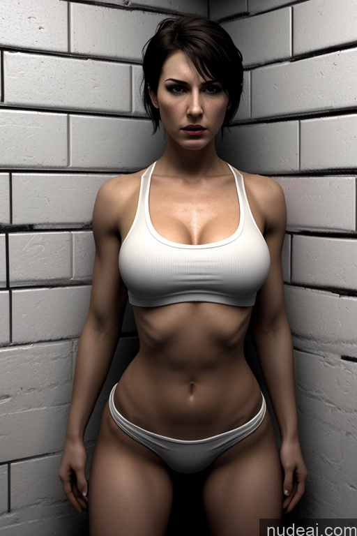 related ai porn images free for Woman One Small Tits Skinny Abs Short Fairer Skin 20s Angry Seductive Black Hair Pixie Italian 3d Prison Front View Spreading Legs Jeans Leather Tank Top Dark Lighting