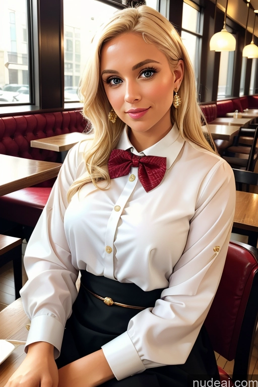 related ai porn images free for Woman Beautiful 30s Blonde White Restaurant Blouse Bow Tie Bows Jacket Long Skirt Tie Diamond Jewelry Gold Jewelry Jewelry Pearl Jewelry