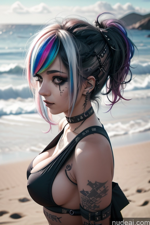 related ai porn images free for Close-up View Nude Greek Rainbow Haired Girl Slicked Athlete Perfect Boobs Busty Gothic Punk Girl Beach