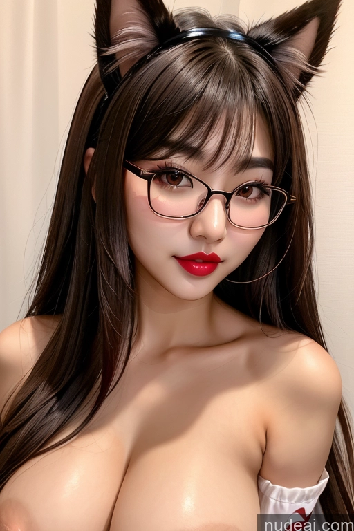 related ai porn images free for Ahegao Glasses Lipstick Brunette Ahri, 1girl, Long Hair, Animal Ears, Whisker Markings, Korean Clothes, Cleavage, Detached Sleeves Korean