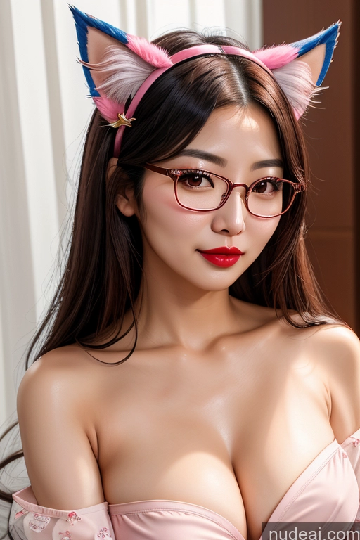 related ai porn images free for Model Korean Ahegao 40s Beautiful Ahri, 1girl, Long Hair, Animal Ears, Whisker Markings, Korean Clothes, Cleavage, Detached Sleeves Glasses Lipstick Nude Topless