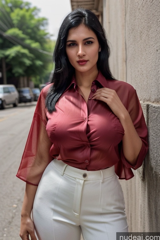 related ai porn images free for Woman One Lipstick 30s Black Hair Slicked Indian Simple Perfect Body Huge Boobs Beautiful Sari Blouse Street