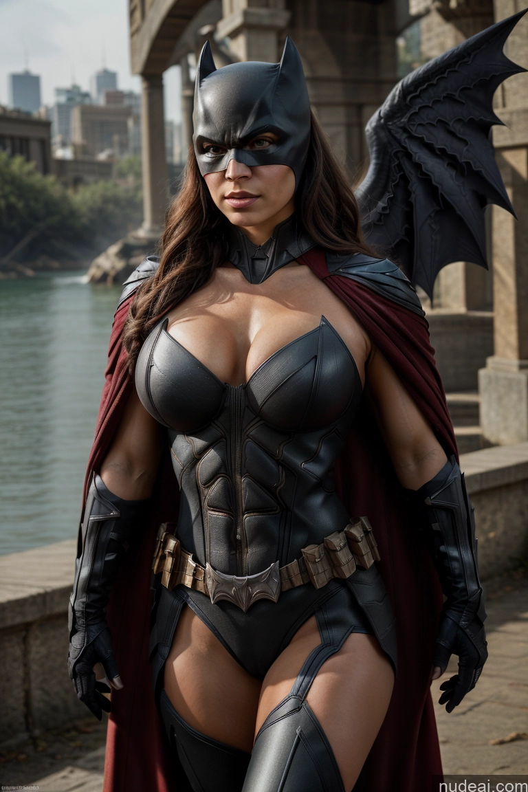 Batwoman Busty Muscular Has Wings