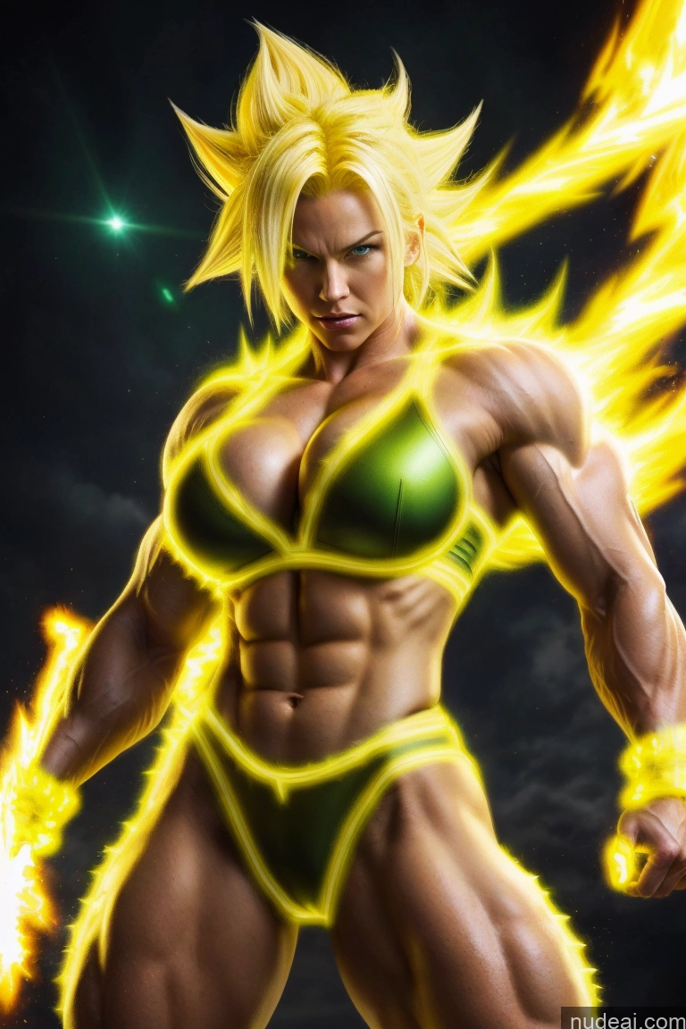 related ai porn images free for Busty Muscular Abs Powering Up Super Saiyan Super Saiyan 3 Neon Lights Clothes: Yellow