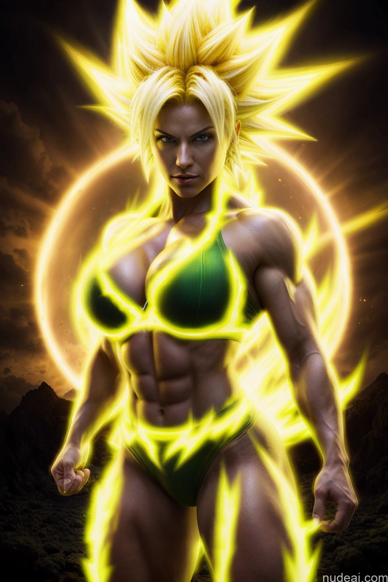 related ai porn images free for Busty Muscular Abs Powering Up Super Saiyan Super Saiyan 3 Neon Lights Clothes: Yellow