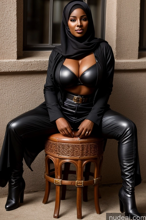 related ai porn images free for Busty Perfect Boobs Beautiful Perfect Body Dark Skin 40s African Boots Jacket Leather Niqab