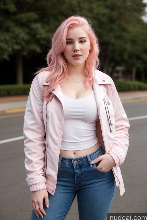 related ai porn images free for Beautiful Big Ass Fairer Skin 18 Sexy Face Pink Hair Long Hair White Jeans Jacket