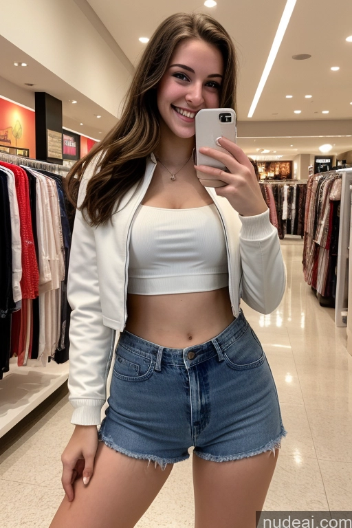 related ai porn images free for Sorority One Small Tits Tall Fairer Skin 18 Happy Brunette Straight White Mall Front View Jeans Crop Top Jacket Shirt Skinny