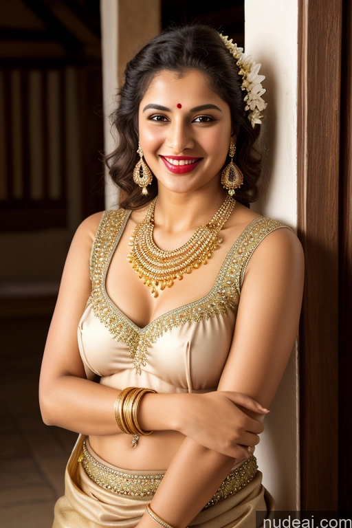 ai nude image of arafed woman in a gold sari posing for a picture pics of Milf One Small Tits Lipstick Happy Indian Watercolor Dirndl Sari Tribal Tunic Traditional Partially Nude Gold Jewelry Jewelry Pearl Jewelry Bright Lighting Detailed Nude 18