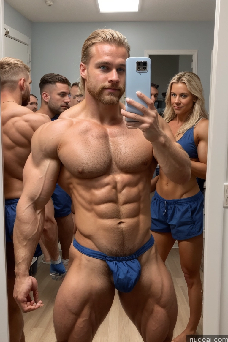 ai nude image of there is a man that is taking a picture of himself in the mirror pics of Hairy Women Pubic Hair Muscular 20s Bodybuilder Several Scandinavian Hospital Mirror Selfie Small Tits Busty