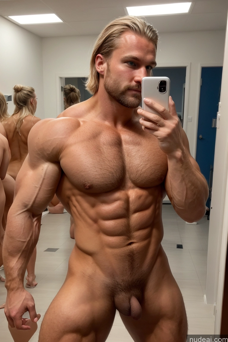 ai nude image of there is a man that is taking a picture of himself in the mirror pics of Hairy Women Pubic Hair Muscular 20s Bodybuilder Several Scandinavian Hospital Mirror Selfie Small Tits Busty