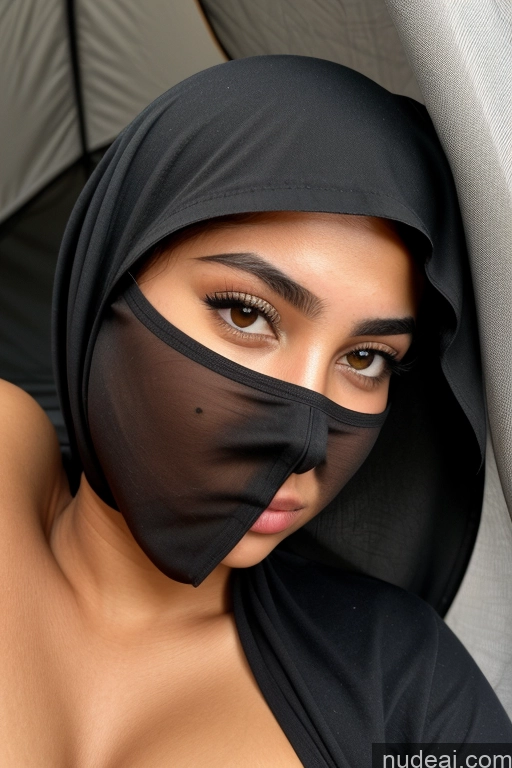 ai nude image of arafed woman wearing a black veil and a black top pics of 18 Niqab Arabic Tent Pubic Hair On Back Sad