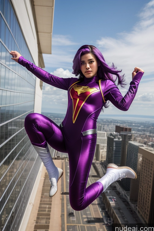 related ai porn images free for 18 Superhero Suit Jumping Purple Hair