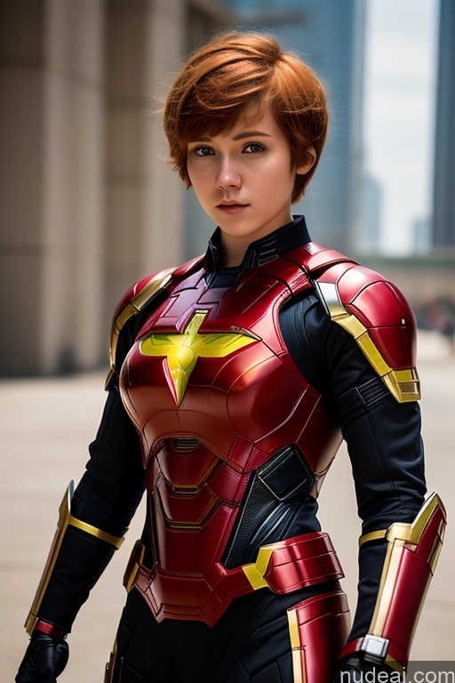 related ai porn images free for 18 Superhero Ginger Short Hair Mech Suit Serious