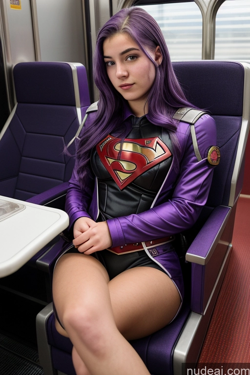 related ai porn images free for 18 Superhero Suit Purple Hair Train