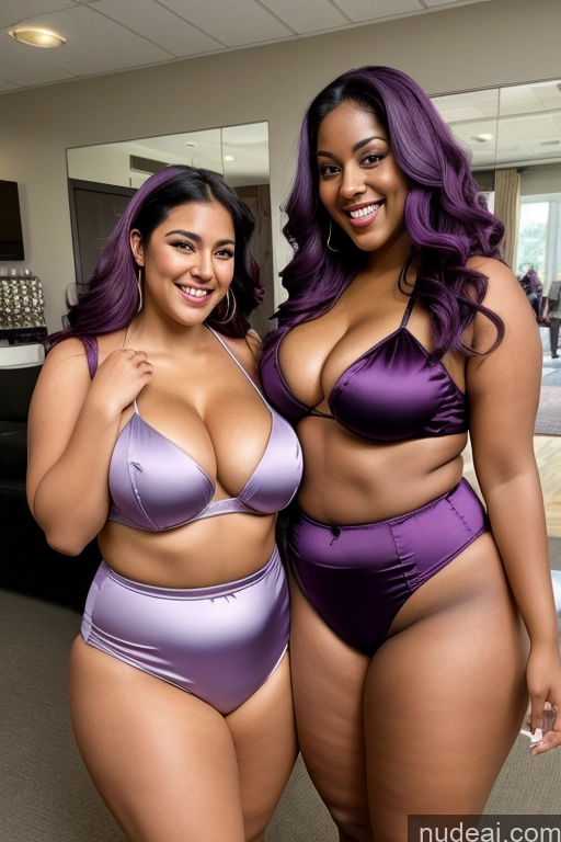 related ai porn images free for Busty Beautiful Thick Chubby Fat 30s Happy Satin Purple Hair Bikini Hip Hop Alternative Detailed White Dark Skin Two