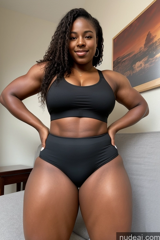 related ai porn images free for 18 African Big Hips Big Ass Short Shorts Sports Bra Back View Thick Couch Bending Over Muscular