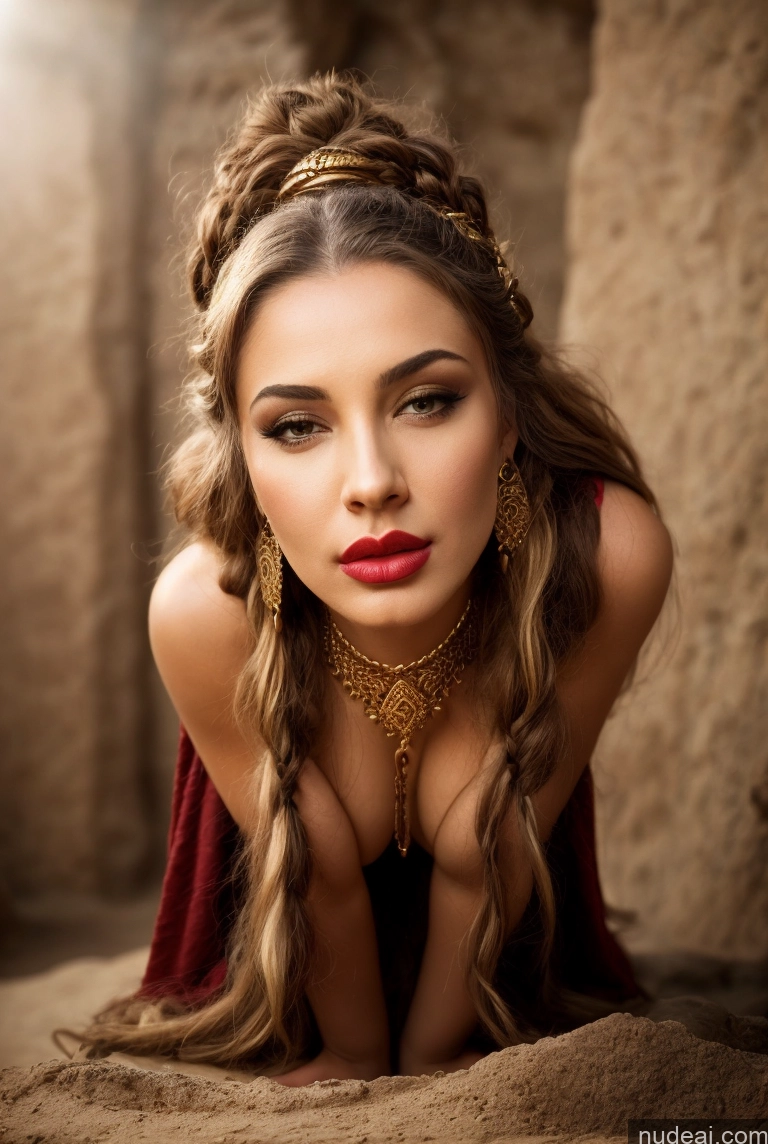 related ai porn images free for Woman One Small Tits Beautiful Lipstick 40s Pouting Lips Seductive Medieval Tribal Tunic Viking Jewelry Gold Jewelry Detailed Front View Swedish