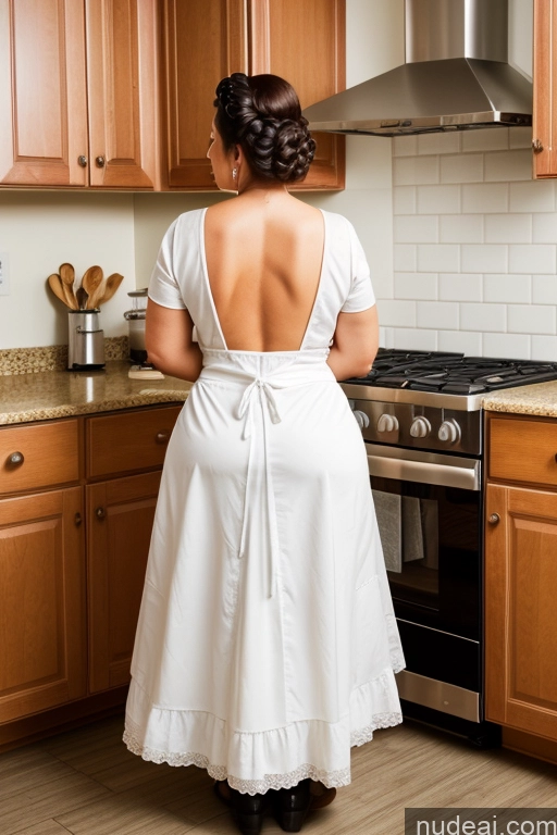 related ai porn images free for Victorian Milf Chubby Back View Bending Over Kitchen Maid