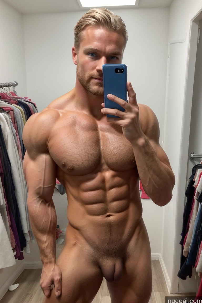 ai nude image of arafed man taking a selfie in a mirror in a closet pics of Pubic Hair Hairy Women Muscular Bodybuilder Several Scandinavian Mirror Selfie Changing Room Perfect Boobs