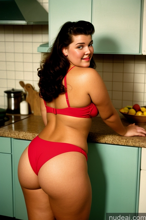 related ai porn images free for 18 Vintage 80s Chubby Bikini Back View Kitchen