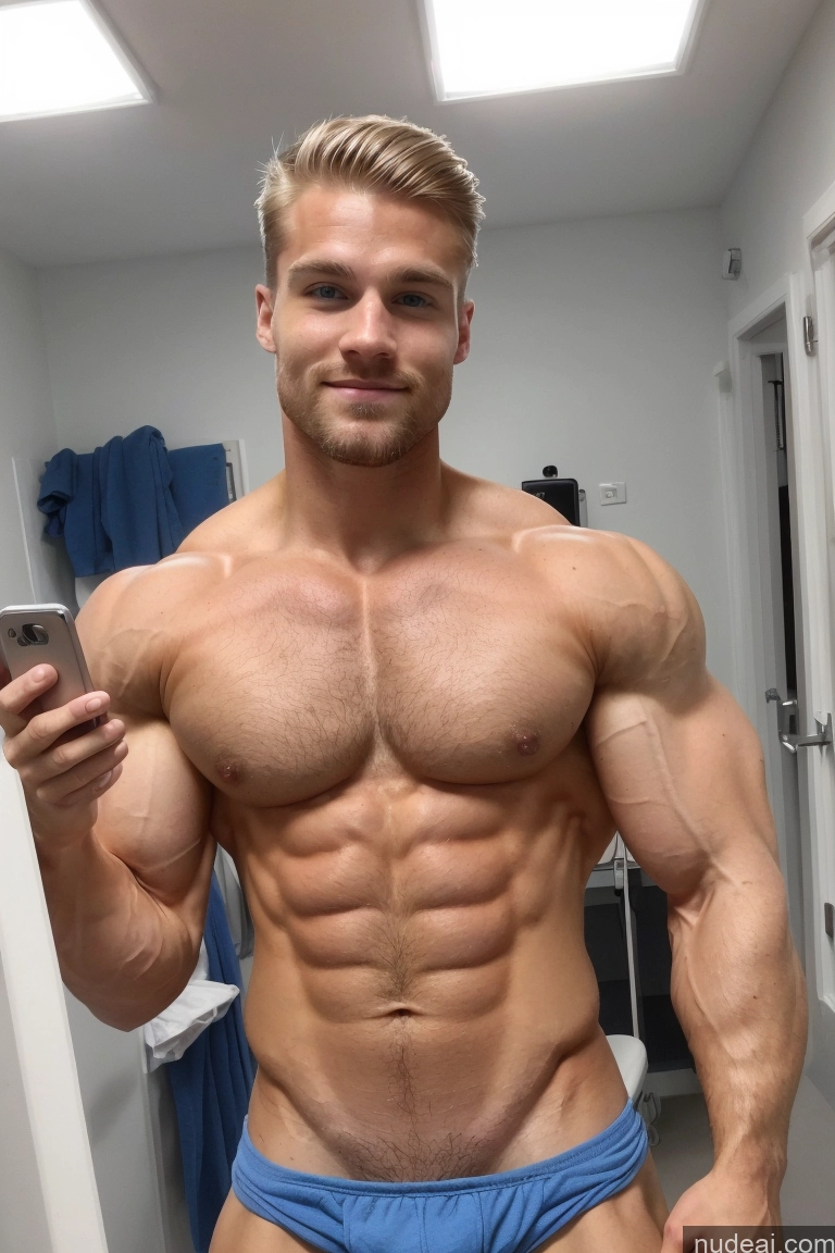 ai nude image of arafed man in a blue underwear taking a selfie in a mirror pics of Hairy Women Pubic Hair Muscular 20s Several Scandinavian Bodybuilder Hospital Mirror Selfie Perfect Boobs