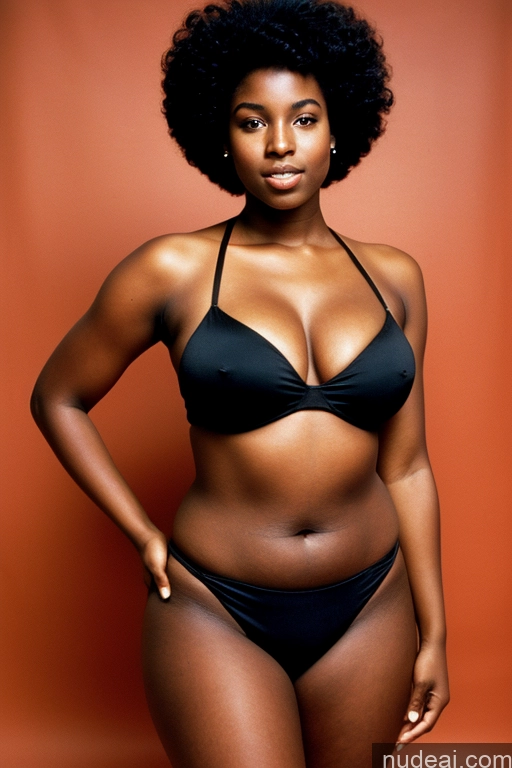 ai nude image of there is a woman in a black bikini posing for a picture pics of 18 Huge Boobs Big Hips Big Ass African 80s Bikini Vintage