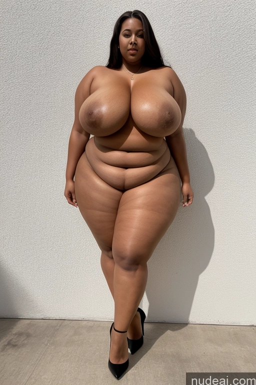 ai nude image of araffe woman with huge breast standing against a wall pics of Big Hips Big Ass Long Legs Tall High Heels Nude Chubby Thick Fat Abs Busty Huge Boobs