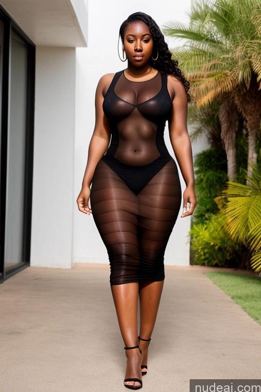 ai nude image of araffe woman in a sheered bodysuit walking down a sidewalk pics of African Dress Transparent Athlete Big Ass Big Hips