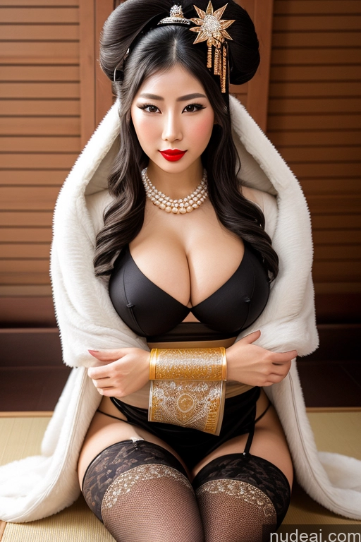 ai nude image of araffe woman in a kimono sitting on a mat with a white robe pics of Perfect Boobs Lipstick Black Hair Gloves Diamond Jewelry Gold Jewelry Jewelry Pearl Jewelry Thigh Socks Stockings Oiled Body Onsen Transparent Niqab Busty Sexy Face Pubic Hair Hair Bun Perfect Body 40s Japanese Geisha