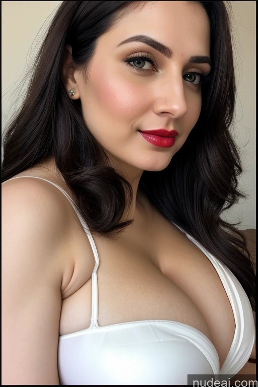 related ai porn images free for Woman One Huge Boobs Beautiful Lipstick Fairer Skin 30s Slicked White Close-up View Sari Cleavage Simple