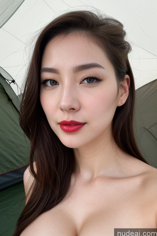 related ai porn images free for Woman One Huge Boobs Beautiful Lipstick Fairer Skin Slicked Tent Close-up View Simple Korean