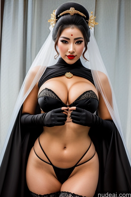 ai nude image of araffe dressed in a black dress and a veil posing for a picture pics of Busty Perfect Boobs Lipstick Oiled Body Pubic Hair Sexy Face Black Hair Ponytail Onsen Gloves Niqab Thigh Socks Diamond Jewelry Gold Jewelry Jewelry Pearl Jewelry Transparent Wedding Fantasy Armor Geisha